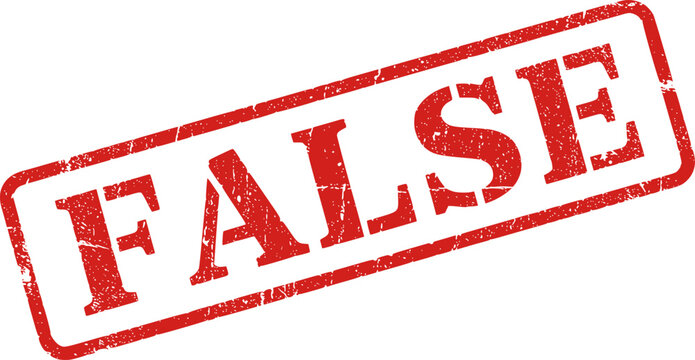 false red square grunge stamp on white
