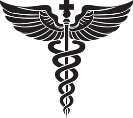 caduceus illustration, caduceus icon, caduceus clipart, caduceus silhouette vector black and white