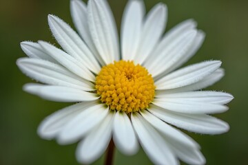Close-up of an Alpine Edelweiss Flower with Fuzzy Petals