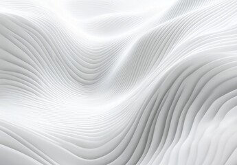 Obraz premium Abstract white wavy 3D background.