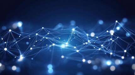 Complex network of interconnected data points.