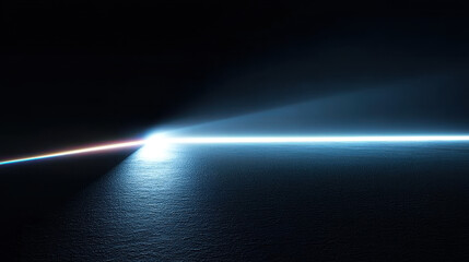 Abstract Light Beam Across Water