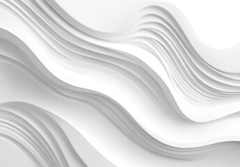 Obraz premium Abstract white wavy layered background.