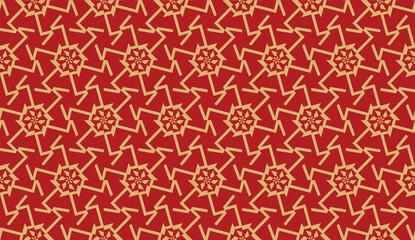 Fototapeta premium Pattern with polygonal geometric elements. Vector Seamless illustration. Template for wallpaper, interior design, decoration, scrapbooking page.