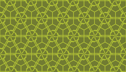 Pattern with abstract geometric design. Vector illustration. Design for your interior wallpaper, fashion print, business presentation. green olive color. Seamless