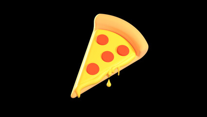 slice of pizza cheese 3D