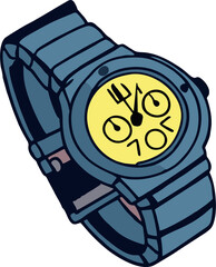 Cartoon Watch Icon - Vector Wristwatch for Kids