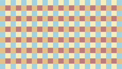 Warm Pastel Gingham Wallpaper for Living Room Comfort