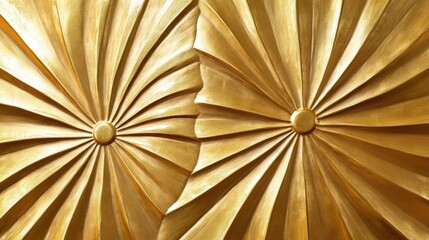 Golden Sunburst Design: Close-up view of an elegant golden sunburst design, showcasing intricate details and a luxurious texture.
