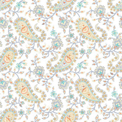 paisley ornament pattern Illustrator Artwork,soft colors