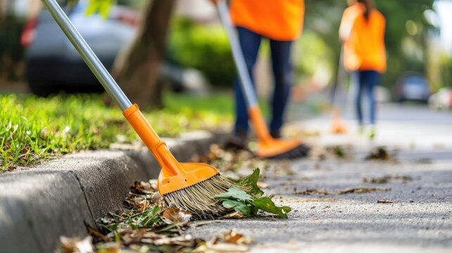 A flyer for a community day dedicated to cleaning up neighborhood roads and gutters.
