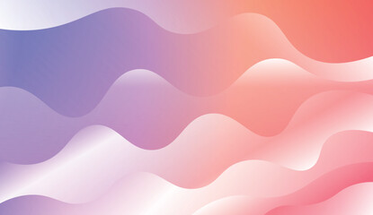 Wavy Background. For Design Flyer, Banner, Landing Page. Vector Illustration with Color Gradient.