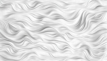 Fototapeta premium Abstract white wavy texture background. (1)