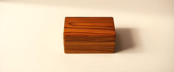 wooden object sitting on top of a white surface
