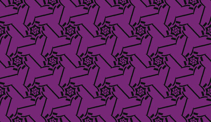Vector seamless illustration. COLOR 1 COLOR 2. For you home interior wallpaper, fashion print. Original interior background in triangles style. Purple addiction color.