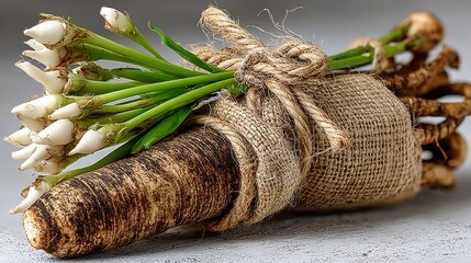 a Arrowroot, isolated on white background,stock image