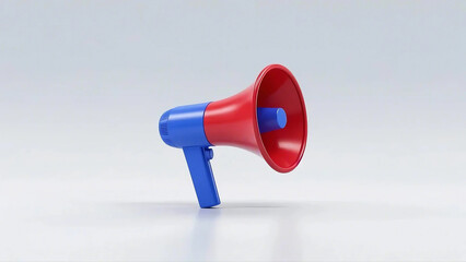 red megaphone isolated on white background