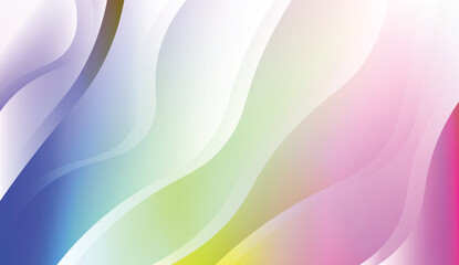 Blurred Decorative Design In Abstract Style With Wave, Curve Lines. For Design, Presentation, Business. Vector Illustration with Color Gradient.