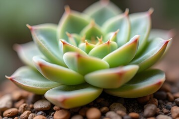 Fototapeta premium Macro shot of a desert ghost plant succulent