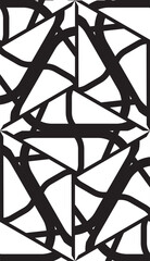 Fototapeta premium Curved line. Triangular style. Vector illustration. Beautiful bright illustration. Vector. Black and white. Design for you business. Seamless