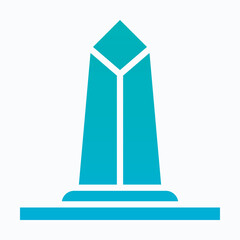 Washington Monument Landmark Vector Icon. Gradient Style Isolated Vector Icon. 