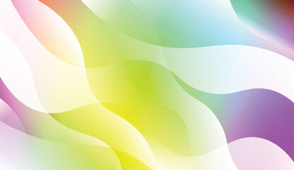 Fototapeta premium Wavy Background. For Design Flyer, Banner, Landing Page. Vector Illustration with Color Gradient.