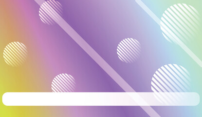 Blur Pastel ColorGradient Background with Line, Circle. For Screen Cell Phone. Vector Illustration.
