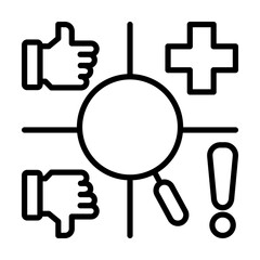 SWOT analysis single icon