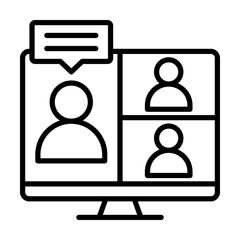 online meeting single icon