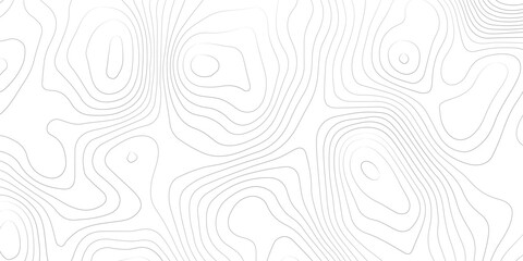 Geography landscape Topo contour map on white background, Topographic contour lines. Seamless pattern with lines Topographic map. Geographic mountain relief diagram line wave carve pattern. 