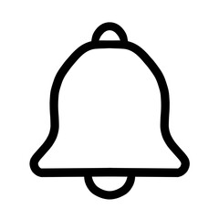 シンプルなベル（線画）