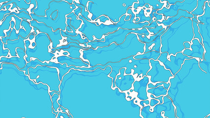 レトロでポップな海の背景イラスト