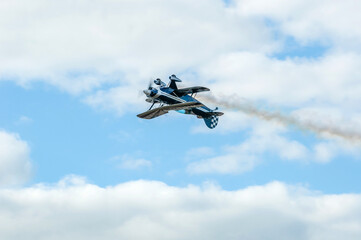 The practice of model airplanes in aerobatics for display at events held by flying clubs around the...