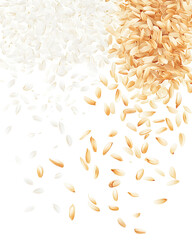 rice-related illustrations and smart farming technologies, focusing on grains, plants, cultivation, and innovative agricultural solutions for commercial use.