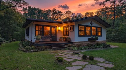 Sunset Cottage in the Woods: A Serene Escape