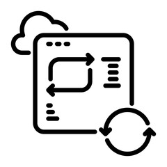 sync icon, line icon style