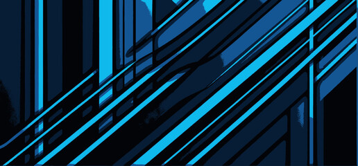 Obraz premium Abstract_Blue_Lines_Background_Modern_Geometric_Design_Dark_Blue_and_Light_Blue_Stripes_Stylish_Wallpaper_Contemporary_Art_Illustration_for_Websites_and_Graphics