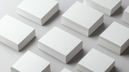 Fototapeta premium Blank square notepads arranged in a grid pattern
