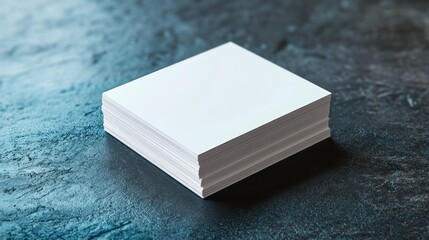 Fototapeta premium Stack of blank white sticky notes on a dark surface
