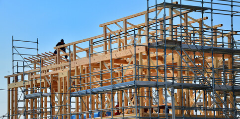 注文住宅建築工事・働く男たち