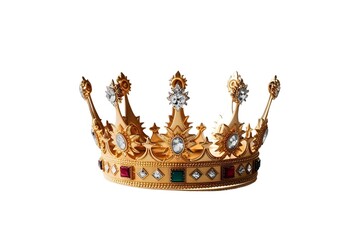 Fototapeta premium golden crown isolated on transparent background