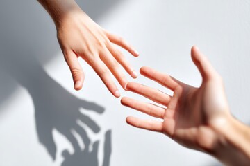 Reaching hands represent emotional connection and intimacy, highlighting the significance of human relationships and the role of touch in fostering bonds among people