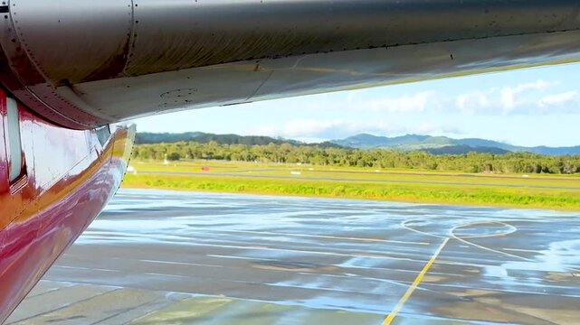 Airplane Taxiing at Gold Coast Airport
