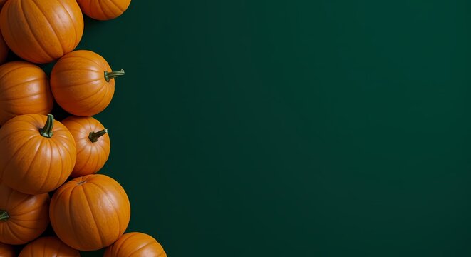 Autumn pumpkins halloween background fall harvest season thanksgiving pumpkin patch orange gourds still life 100