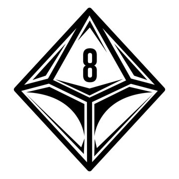 Dice D10 Natural 8
