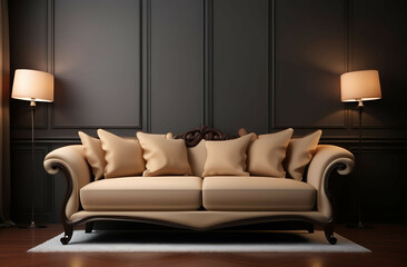 modern living room with sofa