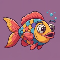 Obraz premium Realistic Fish Illustration: Capturing the Intricate Details of a Marine Animal 