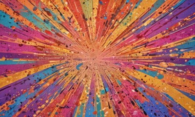 Bold pop art effect, colorful halftone pattern backdrop, photo editing , filter, poster, saturated