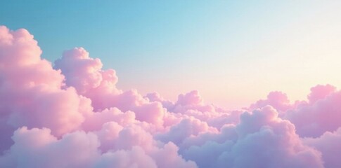 Fototapeta premium Pastel sky with soft clouds and gradient colors , gradients, cloud shapes, light blue