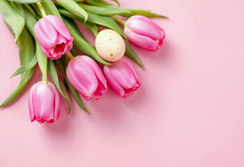 bouquet of pink tulips